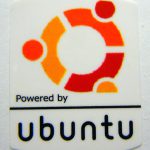 Powered by ubuntu Linux Sticker 19 x 24mm [487]