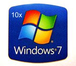 10x Original Microsoft Windows 7 Sticker 18 x 18mm [196]