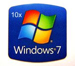 10x Original Microsoft Windows 7  Sticker 20 x 20mm [198]