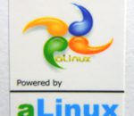 Powered by aLinux Sticker 19 x 24mm [530]