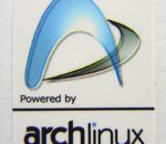 Powered by archlinux Sticker 19 x 24mm [533]