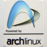 Powered by archlinux Sticker 19 x 24mm [533]