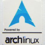Powered by archlinux Sticker 19 x 24mm [534]