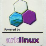 Powered by arklinux Sticker 19 x 24mm [535]