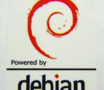 Powered by debian Linux Sticker 19 x 24mm [542]