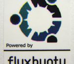 Powered by fluxbuntu Linux Sticker 19 x 24mm [518]