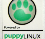 Powered by puppy LINUX Sticker 19 x 24mm [507]