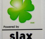 Powered by slax Linux Sticker 19 x 24mm [512]