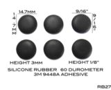 VATH Self Adhesive Silicone Rubber Feet 14.7mm(L) x 14.7mm(W) x 3mm(H) [RB274]