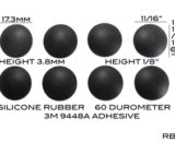 VATH Self Adhesive Silicone Rubber Feet 17.3mm(L) x 17.3mm(W) x 3.8mm(H) [RB275]