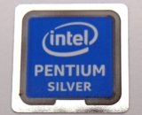 Intel PENTIUM Silver sticker 18x18mm / 11/16" x 11/16" [1021]