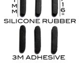 VATH Self Adhesive Silicone Rubber Feet 11mm(L) x 2.3mm(W) x1.5mm(H) 6pcs [RB282]