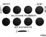VATH Self Adhesive Silicone Rubber Feet 16mm(L) x 16mm(W) x 2.4mm(H) 8pcs [RB283]