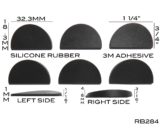 VATH Self Adhesive Silicone Rubber Feet 32.3mm(L) x 18.3mm(W) x 5.2mm(H) 6pcs [RB284]