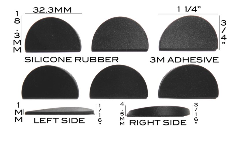 VATH Self Adhesive Silicone Rubber Feet 32.3mm(L) x 18.3mm(W) x 5.2mm(H) 6pcs [RB284]