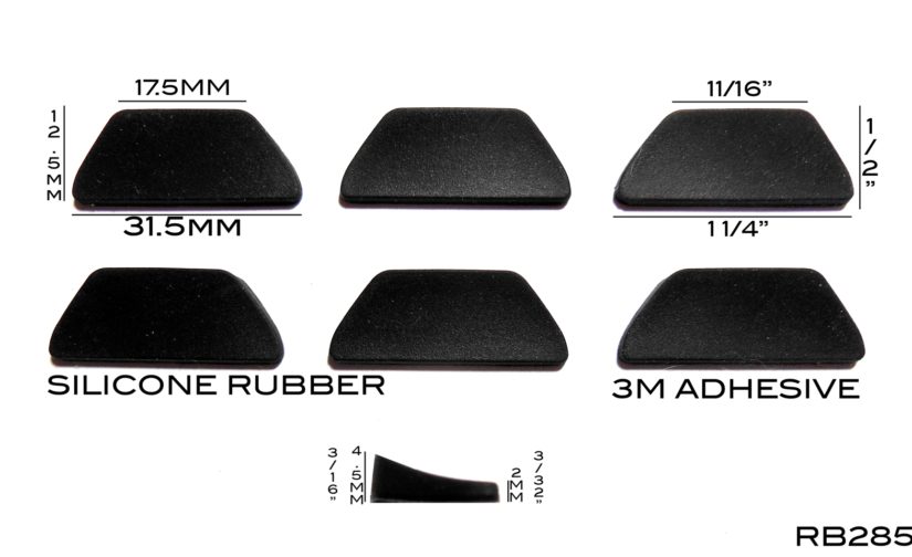 VATH Self Adhesive Silicone Rubber Feet 31.5mm(L) x 12.5mm(W) x4.5mm(H) 6pcs [RB285]