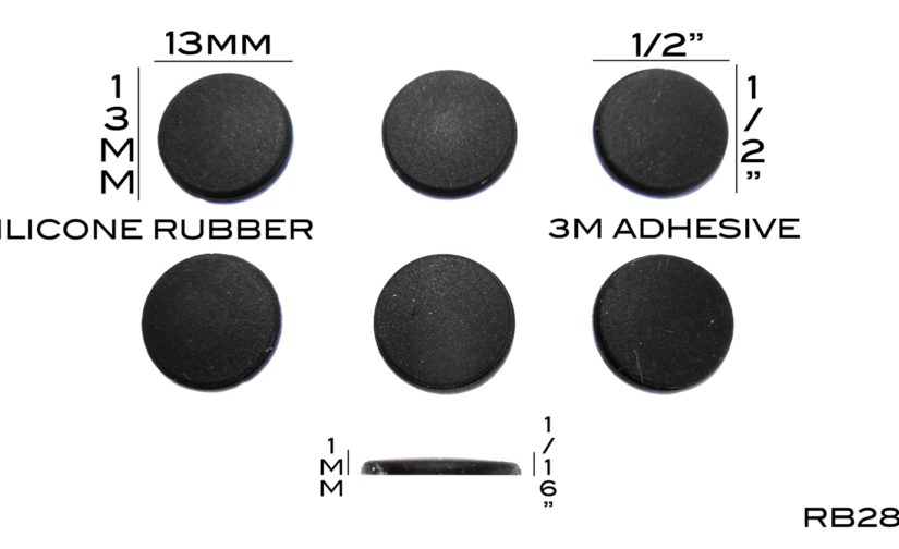 VATH Self Adhesive Silicone Rubber Feet 13mm(L) x 13mm(W) x 1mm(H) 6pcs [RB287]