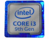 Original Intel Core i3 9th Gen Sticker 18 x 18mm / 11/16" x 11/16" [1025]