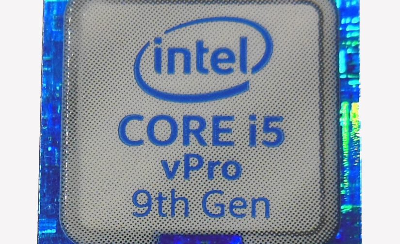 Original Intel Core i5 vPro 9th Gen Sticker 18 x 18mm / 11/16" x 11/16" [1026]