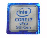 Original Intel Core i7 vPro 9th Gen Sticker 18 x 18mm / 11/16" x 11/16" [1027]