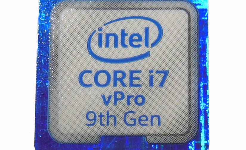 Original Intel Core i7 vPro 9th Gen Sticker 18 x 18mm / 11/16" x 11/16" [1027]