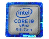 Original Intel Core i9 vPro 9th Gen Sticker 18 x 18mm / 11/16" x 11/16" [1028]