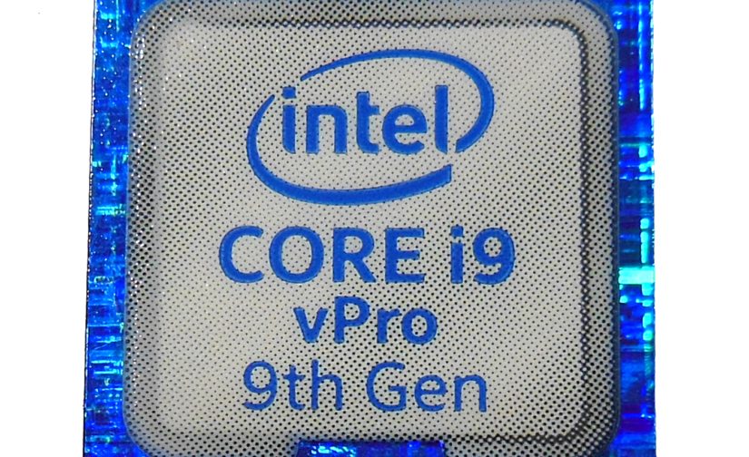 Original Intel Core i9 vPro 9th Gen Sticker 18 x 18mm / 11/16" x 11/16" [1028]