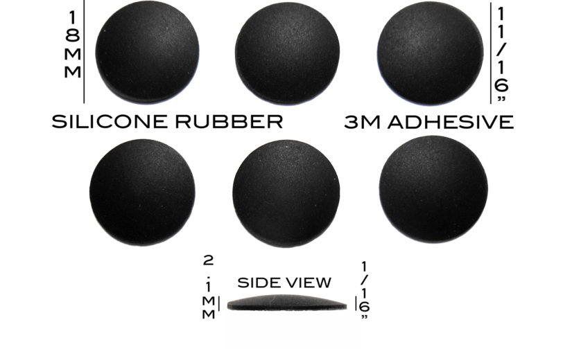 VATH Self Adhesive Silicone Rubber Feet 18mm(L) x 18mm(W) x 2.1mm(H) 6pcs [RB290]