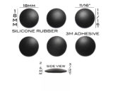 VATH Self Adhesive Silicone Rubber Feet 18mm(L) x 18mm(W) x 2.5mm(H) 6pcs [RB292]