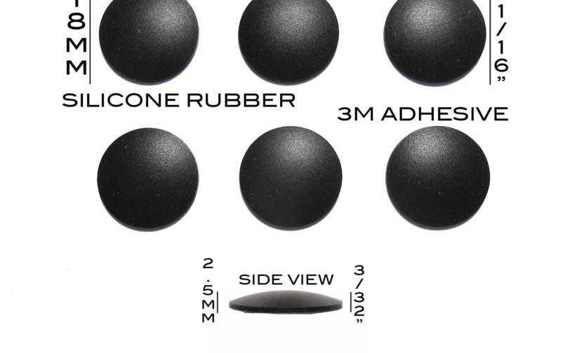 VATH Self Adhesive Silicone Rubber Feet 18mm(L) x 18mm(W) x 2.5mm(H) 6pcs [RB292]
