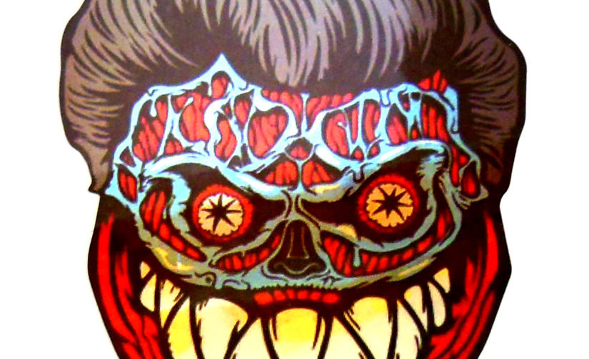 VATH Spitfire Flame Head Elvis sticker 60mmW x 80mmH / 3 1/8"H x 2 3/8"W [C64]