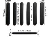 VATH Self Adhesive Silicone Rubber Feet 34mm(L) x 5mm(W) x 2.2mm(H) 6pcs [RB295]