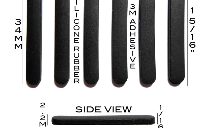 VATH Self Adhesive Silicone Rubber Feet 34mm(L) x 5mm(W) x 2.2mm(H) 6pcs [RB295]