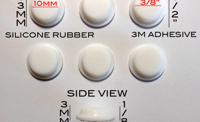VATH Self Adhesive Silicone Rubber Feet 13mm(L) x13mm(W) x 3mm(H) 6pcs [RB296]
