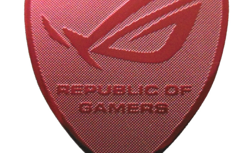 ASUS Republic of Gamers Metal (RED Version) sticker 27 x 30mm [1036]