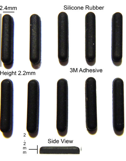 Rubber Feet 11.8mm(L) x 2.4mm(W) x 2.2mm(H) Self Adhesive [RB162S] 1 Piece