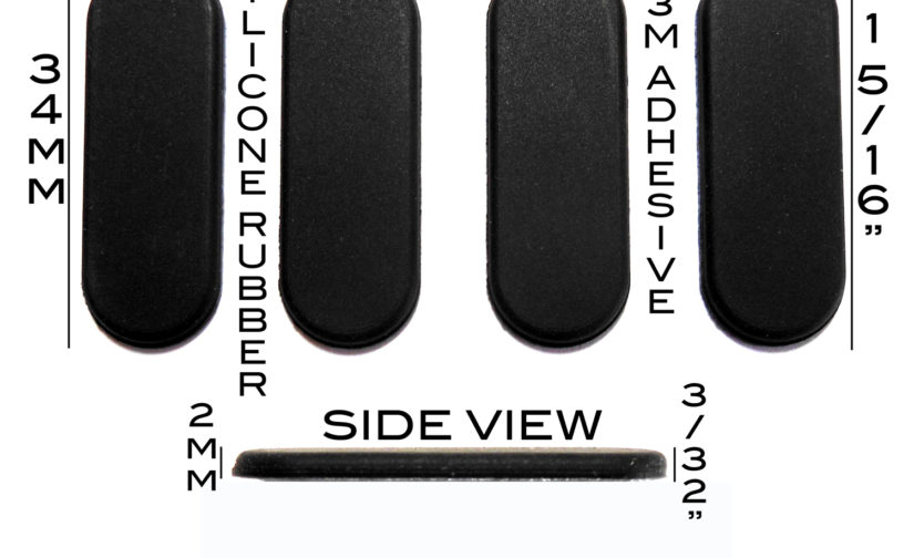 VATH Self Adhesive Silicone Rubber Feet 34mm(L) x 12mm(W) x 2mm(H) 4pcs [RB301]