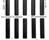 VATH Self Adhesive Silicone Rubber Feet 27.5mm(L) x 5.5mm(W) x 1.4mm(H) 10pcs [RB306]