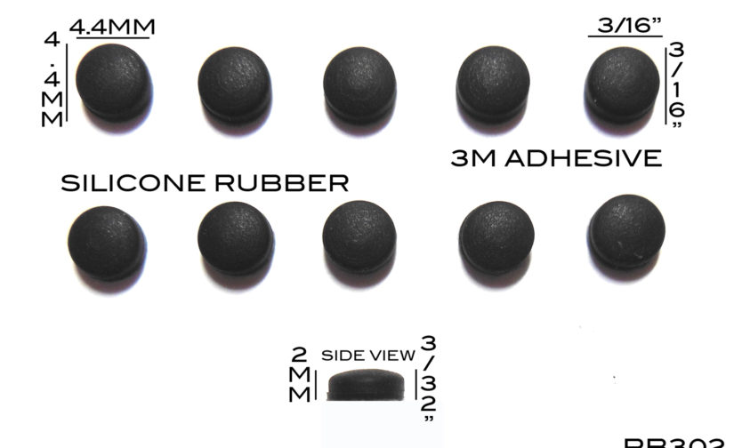 VATH Self Adhesive Silicone Rubber Feet 4.4mm(L) x 4.4mm(W) x 2mm(H) 10pcs [RB302]