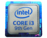 Intel Core i3 9th Gen Sticker 14 x 14mm / 9/16" x 9/16" [1114]