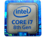 Intel Core i7 8th Gen Sticker 14 x 14mm / 9/16" x 9/16" [1079]