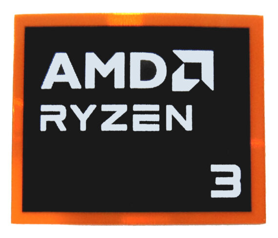 AMD RYZEN 3 Sticker 18 x 20mm / 11/16" x 13/16" [1172]