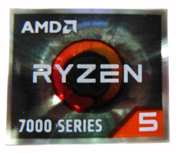 AMD RYZEN 5 7000 Series Sticker 18 x 20mm / 11/16" x 13/16" [1188]