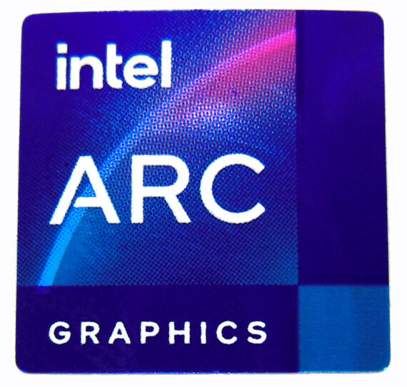Intel ARC Graphics Sticker 18 x 18mm / 11/16" x 11/16" [1197]